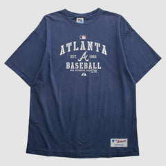 Atlanta Braves Majestic 2010 T-shirt - Navy - 2XL by Fanatics Real Vintage T-shirts