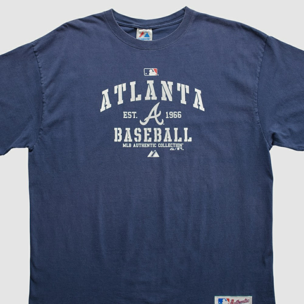 Atlanta Braves Majestic 2010 T-shirt - Navy - 2XL by Fanatics Real Vintage T-shirts