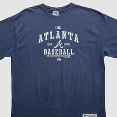 Atlanta Braves Majestic 2010 T-shirt - Navy - 2XL by Fanatics Real Vintage T-shirts