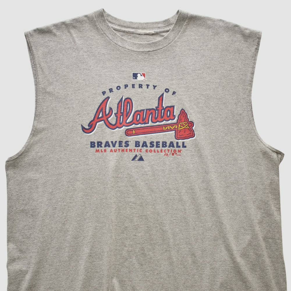 Atlanta Braves 2007 Tank - Heather Gray - 2XL by Fanatics Real Vintage Tanks