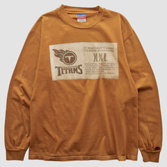 Tennessee Titans Champion 2000s Long Sleeve T-shirt Brown Vintage