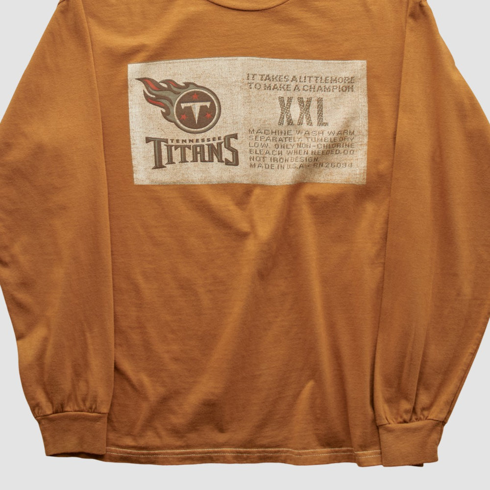 Tennessee Titans Champion 2000s Long Sleeve T-shirt Brown Vintage