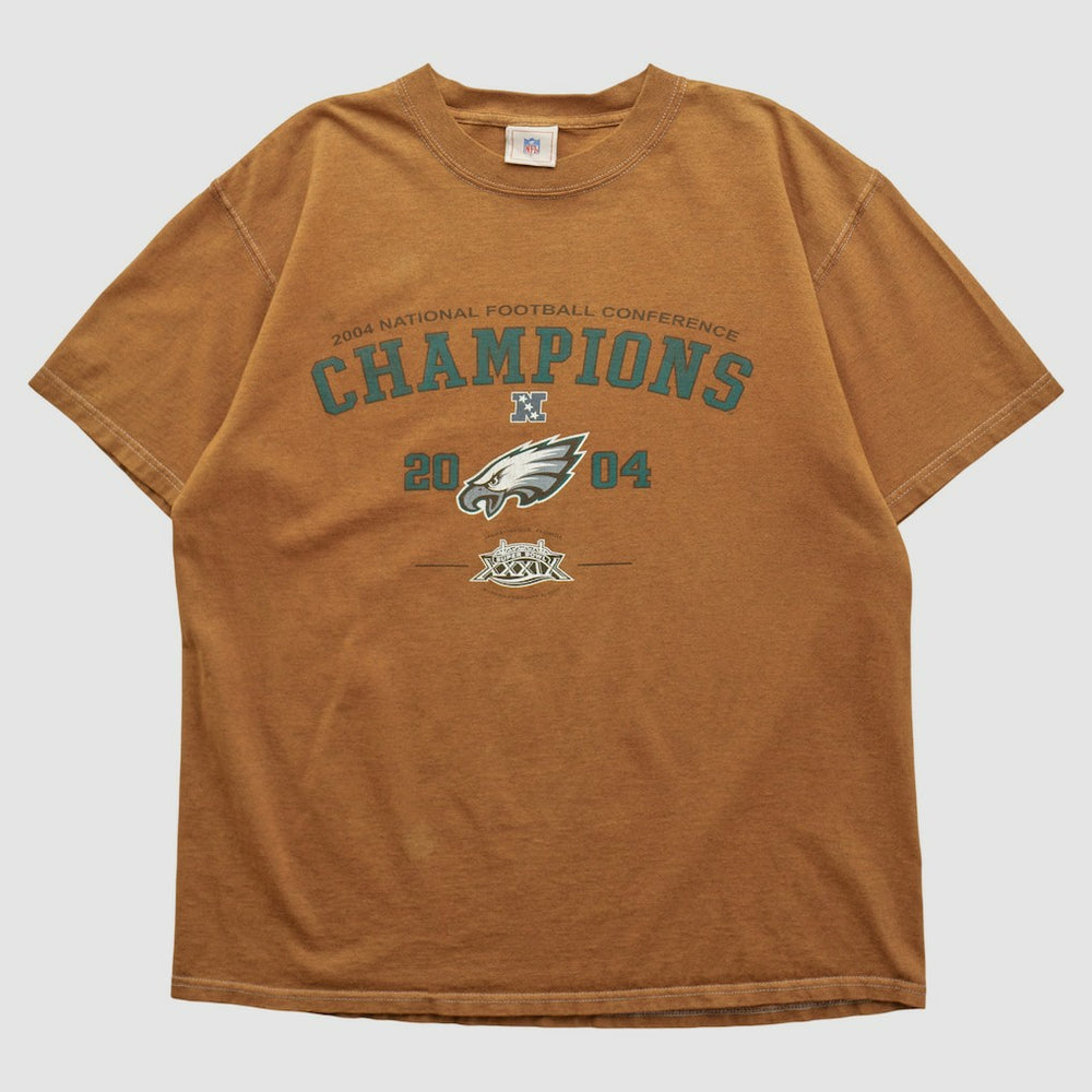 Philadelphia Eagles NFL 2004 T-shirt Brown Vintage