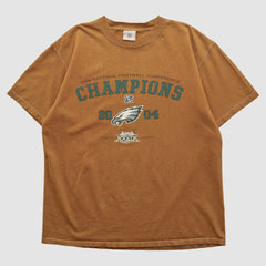 Philadelphia Eagles NFL 2004 T-shirt Brown Vintage