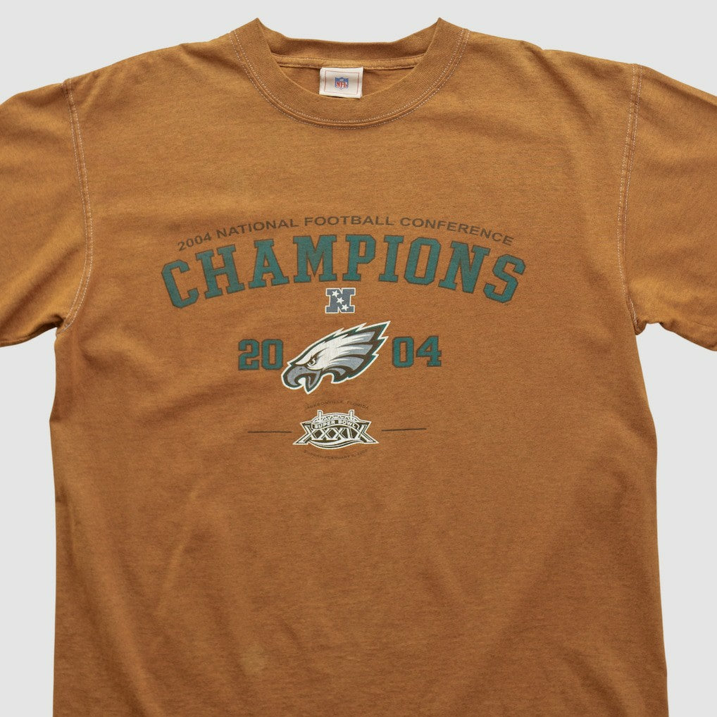 Philadelphia Eagles NFL 2004 T-shirt Brown Vintage