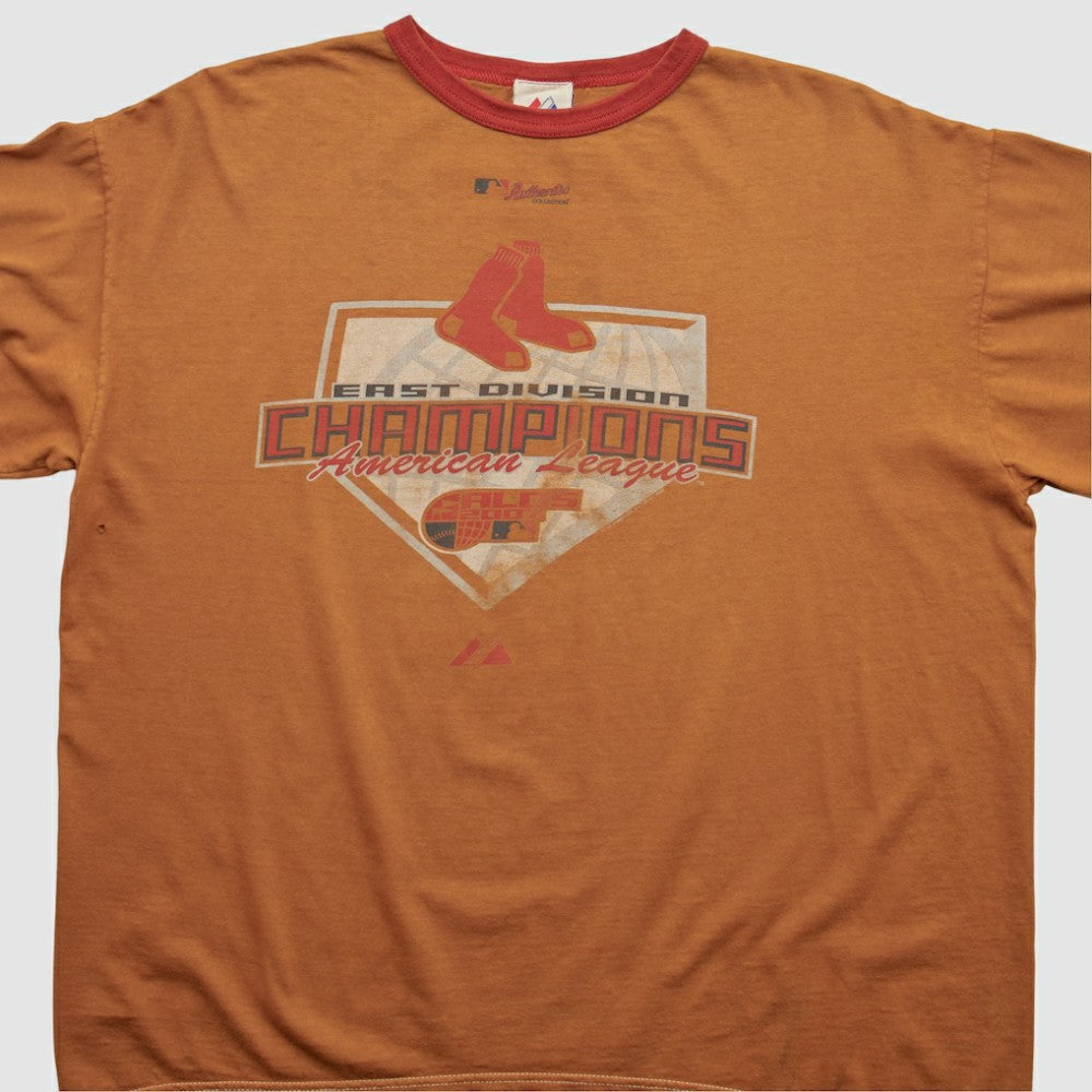 Boston Red Sox Majestic 2005 T-shirt - Orange - 2XL by Fanatics Real Vintage T-shirts