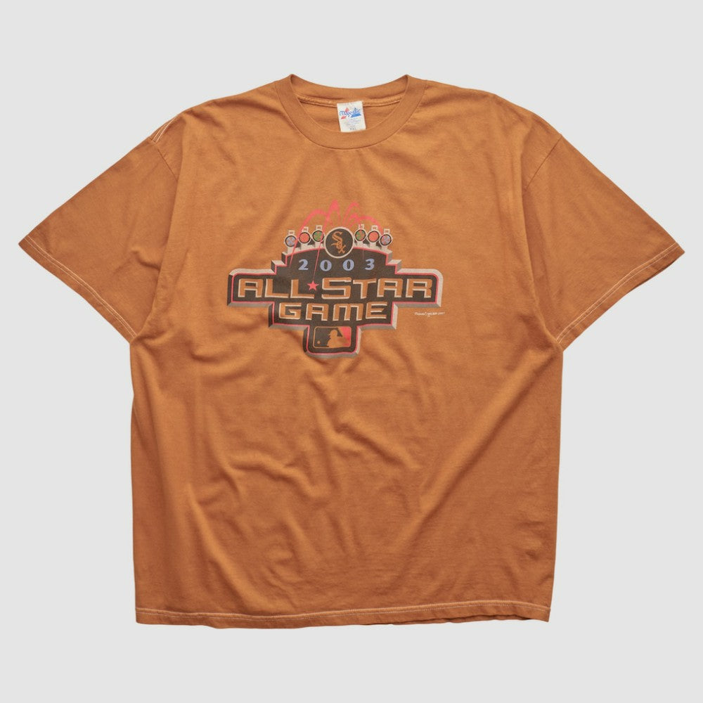 MLB All-Star Game Majestic 2003 T-shirt - Orange - 3XL by Fanatics Real Vintage T-shirts