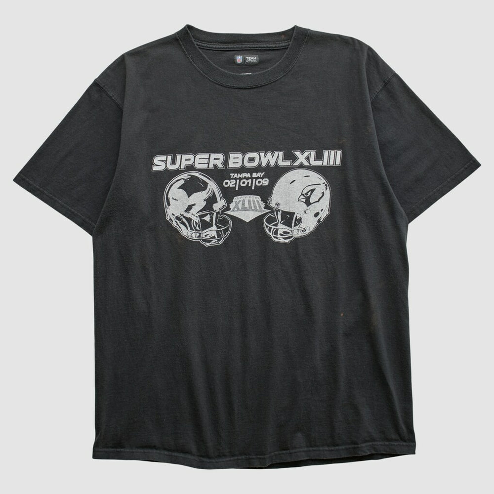 Superbowl XLIII NFL 2009 T-shirt Black Vintage