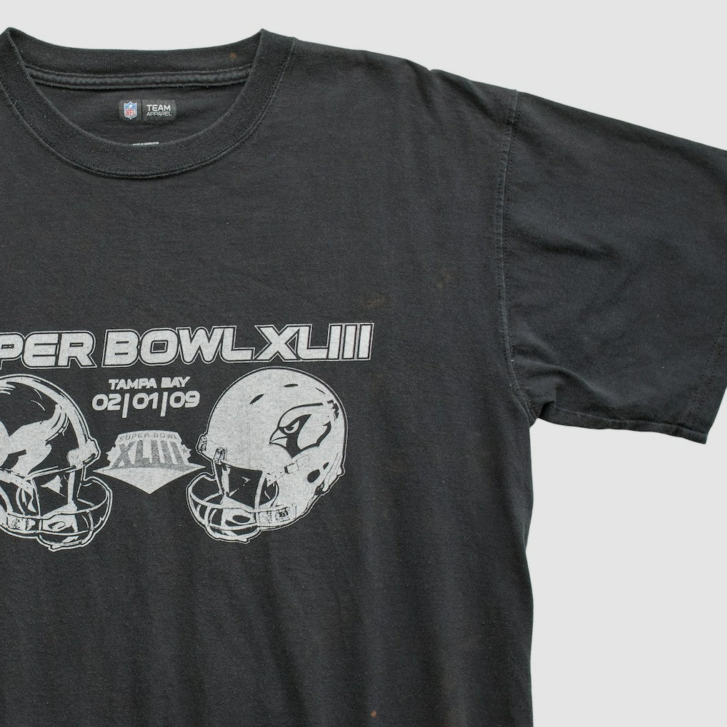Superbowl XLIII NFL 2009 T-shirt Black Vintage