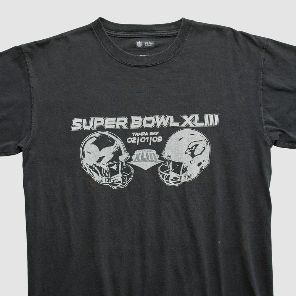 Superbowl XLIII NFL 2009 T-shirt Black Vintage