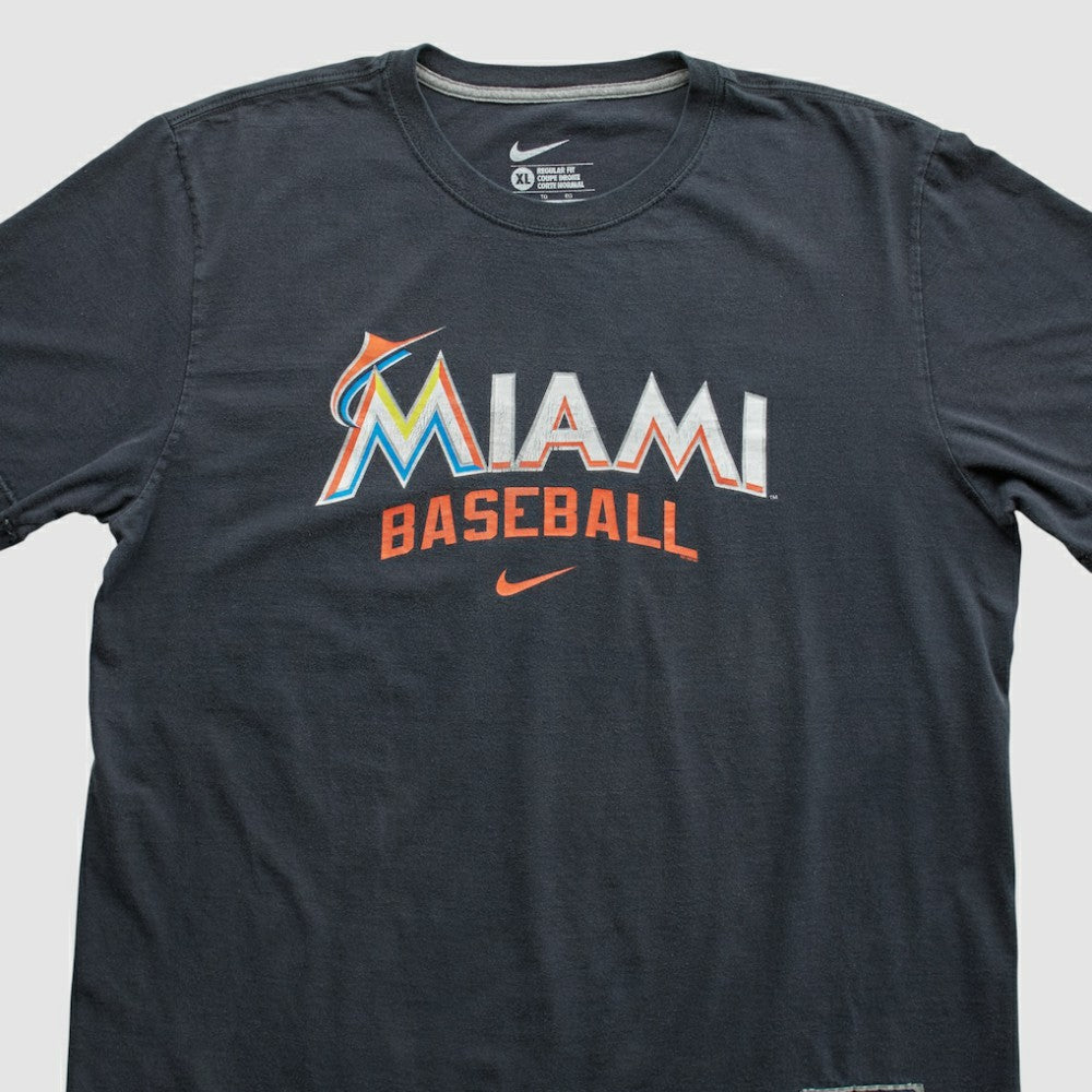 Miami Marlins Nike 2010s T-shirt - Charcoal - XL by Fanatics Real Vintage T-shirts