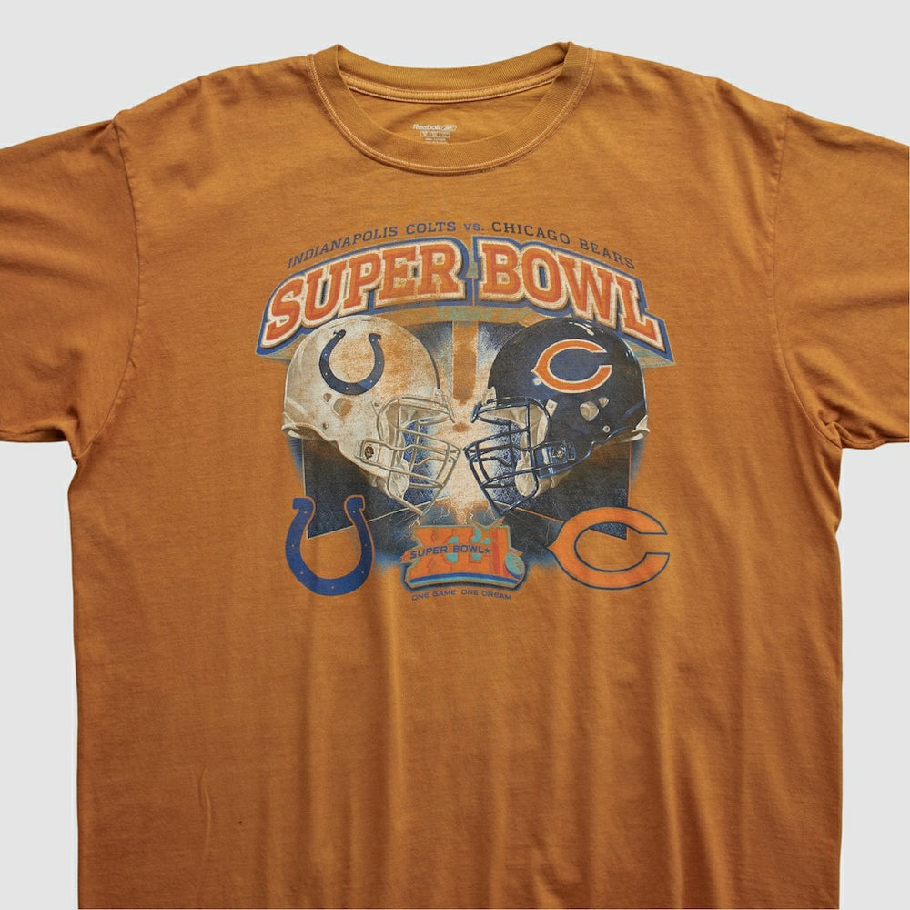 Superbowl XLI Reebok 2007 T-shirt Orange Vintage