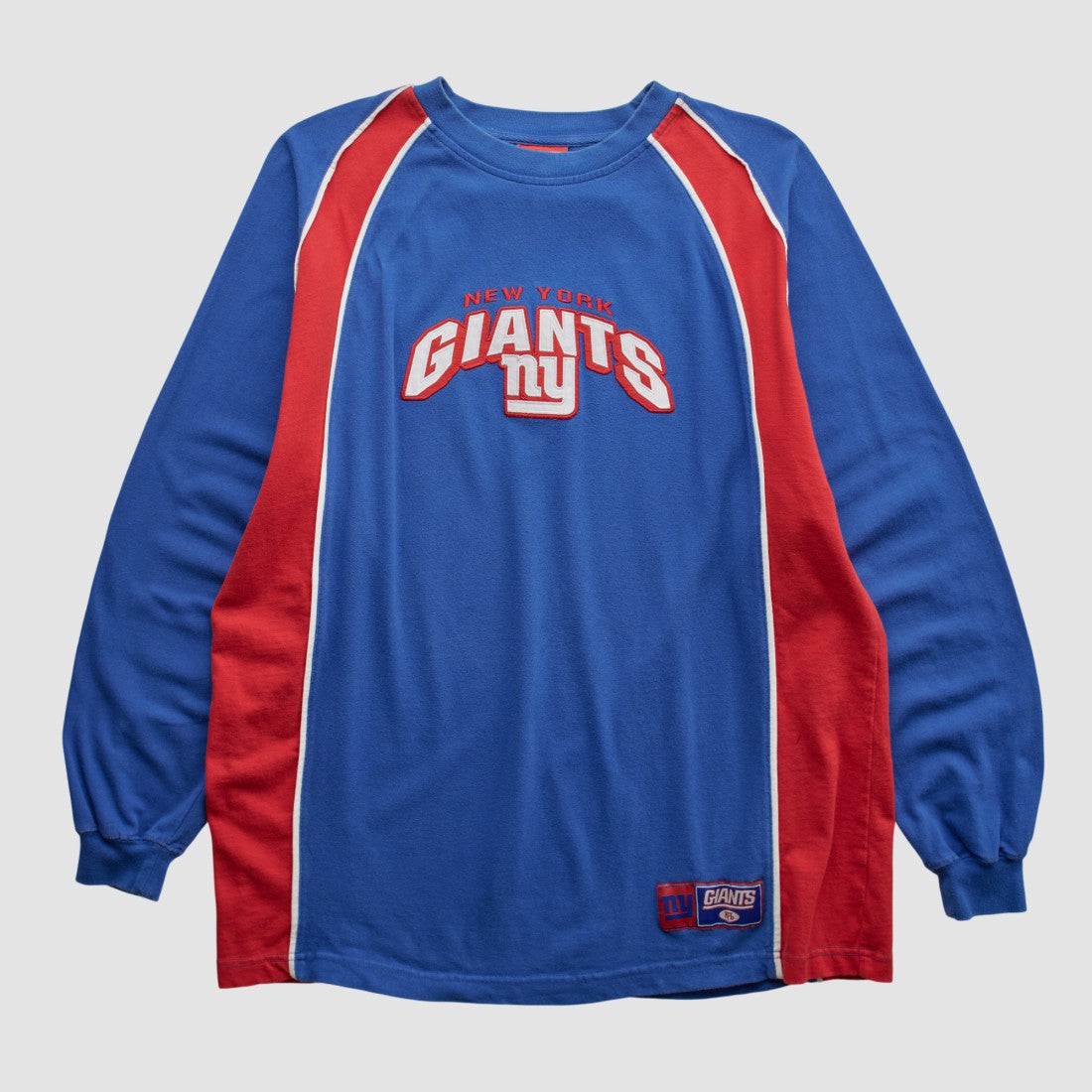New York Giants NFL 2000s Long Sleeve T-shirt Blue Vintage