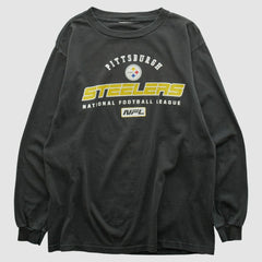 Pittsburgh Steelers 2000s Long Sleeve T-shirt Black Vintage