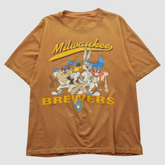 Milwaukee Brewers 1993 T-shirt - Brown - L by Fanatics Real Vintage T-shirts