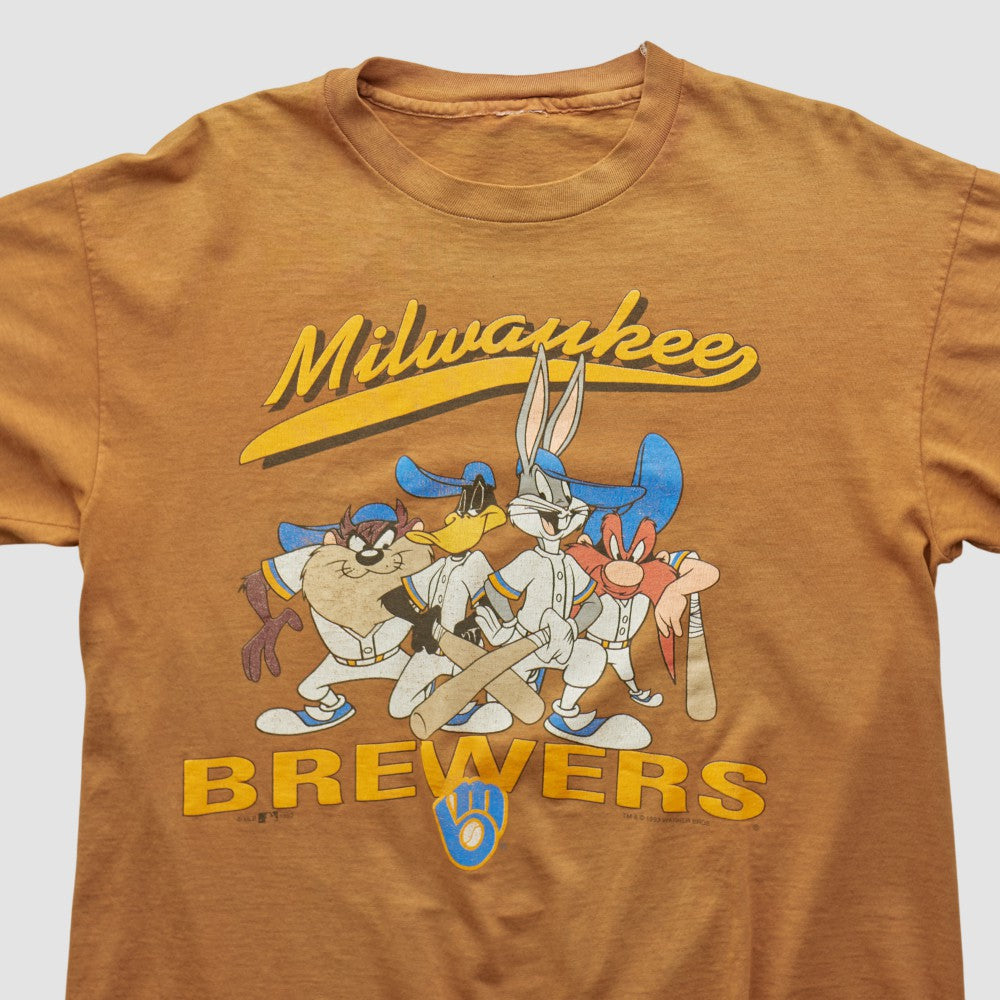 Milwaukee Brewers 1993 T-shirt - Brown - L by Fanatics Real Vintage T-shirts