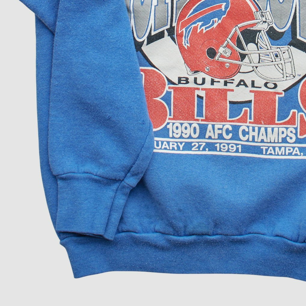 Buffalo Bills 1990 Pullover Sweatshirt Blue Vintage