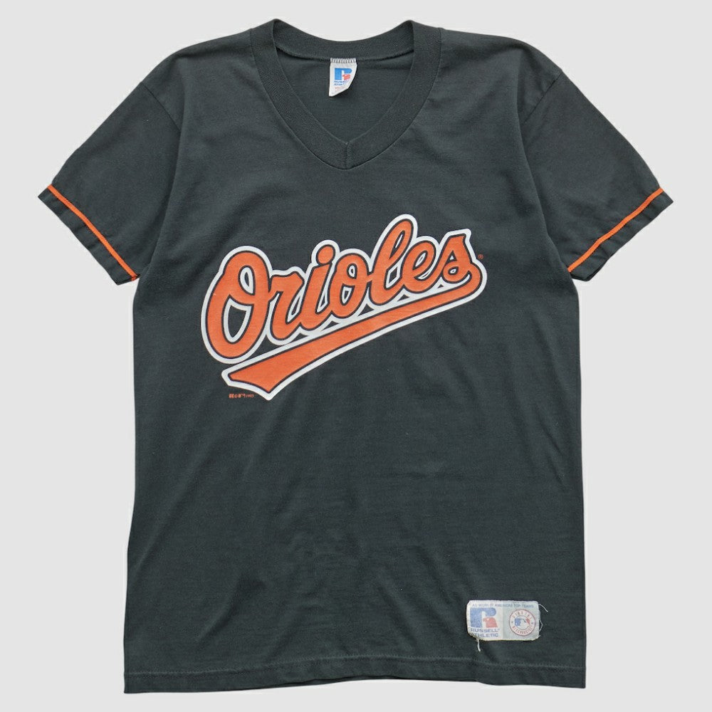 Baltimore Orioles Russell 90s T-shirt - Black - S by Fanatics Real Vintage T-shirts