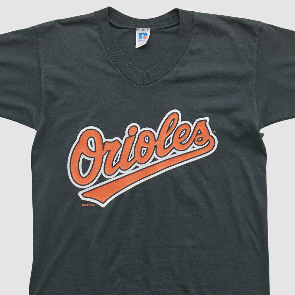Baltimore Orioles Russell 90s T-shirt - Black - S by Fanatics Real Vintage T-shirts