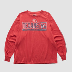Houston Texans NFL 2000s Long Sleeve T-shirt Red Vintage
