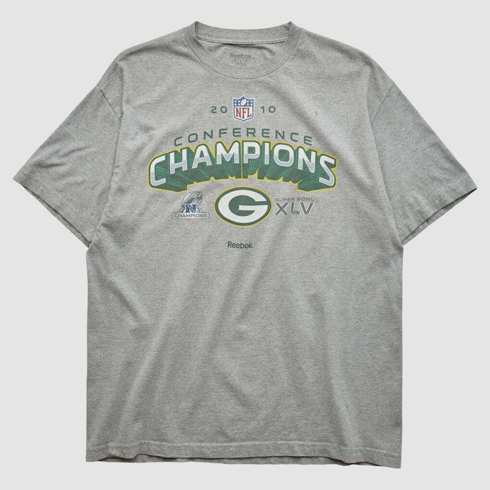 Green Bay Packers Reebok 2010 T-shirt Heather Gray Vintage