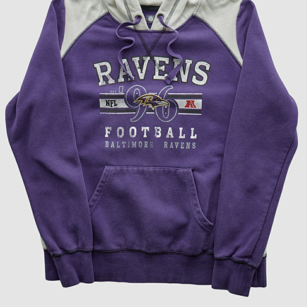 Baltimore Ravens NFL 2010s Hooded Pullover Sweatshirt Purple Vintage