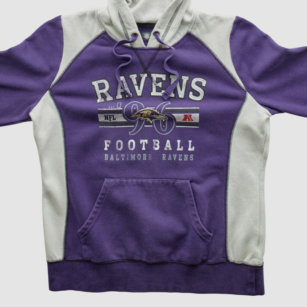 Baltimore Ravens NFL 2010s Hooded Pullover Sweatshirt Purple Vintage