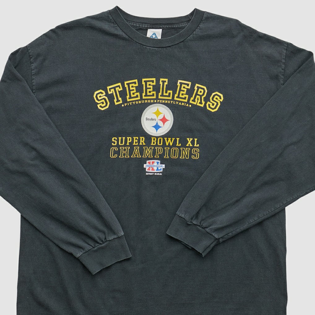 Pittsburgh Steelers Alstyle 2006 Long Sleeve T-shirt Black Vintage