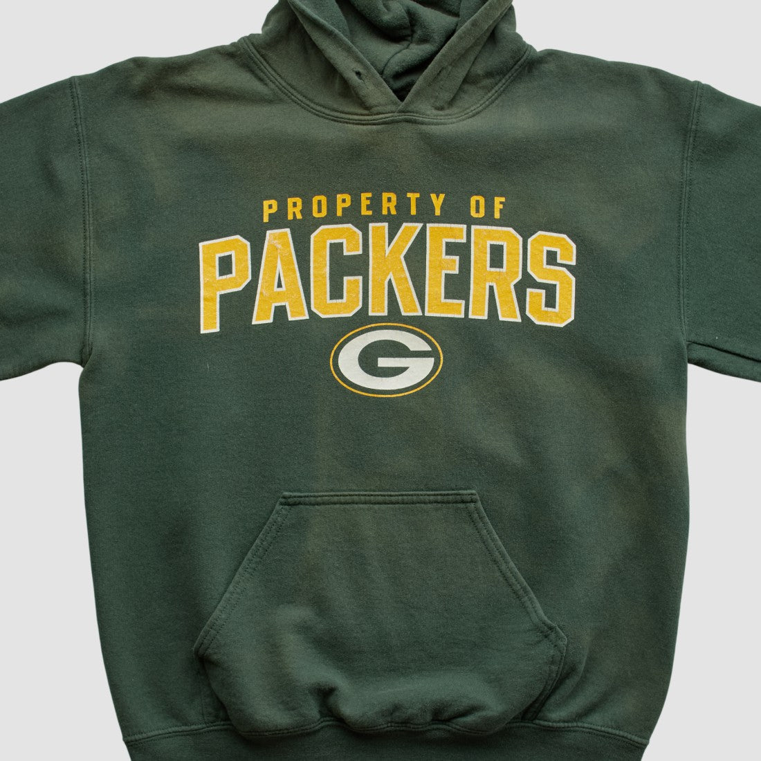 Green Bay Packers Reebok 2000s Hooded Pullover Sweatshirt Green Vintage