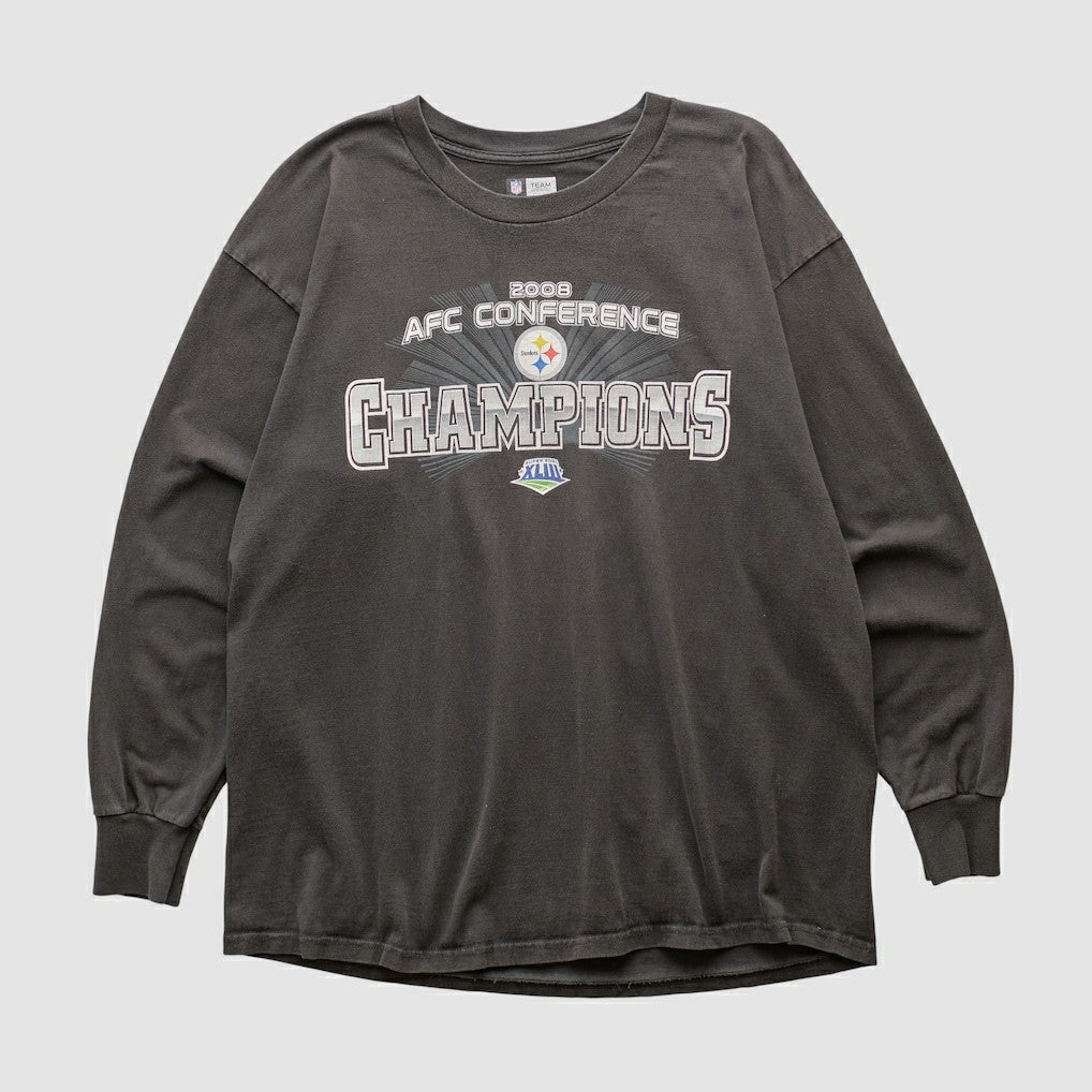 Pittsburgh Steelers NFL 2008 Long Sleeve T-shirt Black Vintage