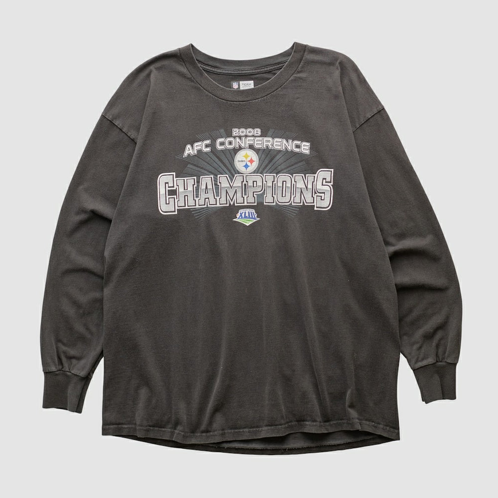 Pittsburgh Steelers NFL 2008 Long Sleeve T-shirt Black Vintage