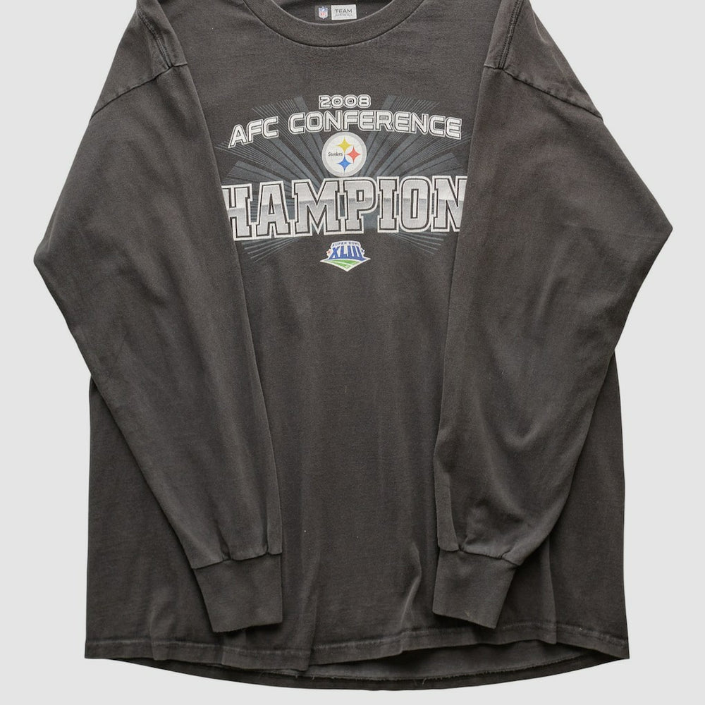 Pittsburgh Steelers NFL 2008 Long Sleeve T-shirt Black Vintage