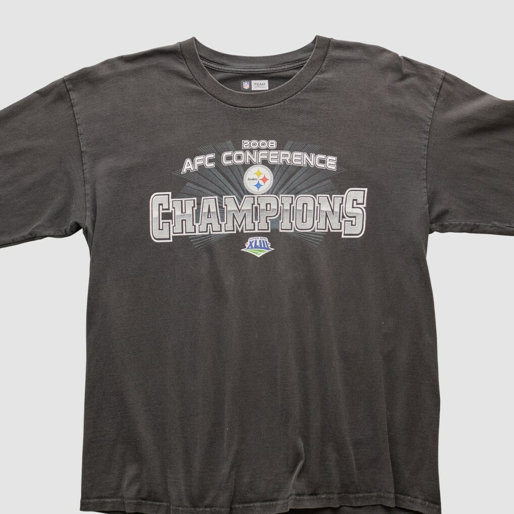 Pittsburgh Steelers NFL 2008 Long Sleeve T-shirt Black Vintage