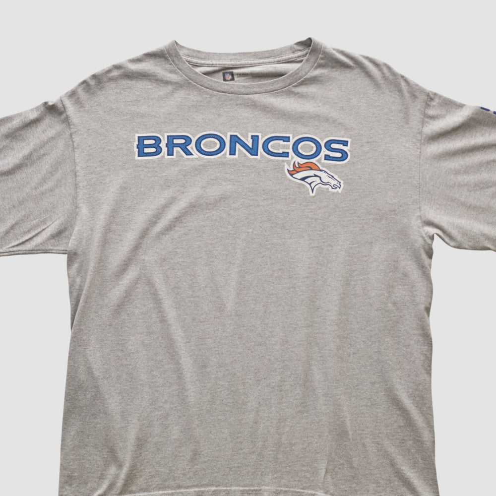 Denver Broncos NFL 2000s Long Sleeve T-shirt Heather Gray Vintage