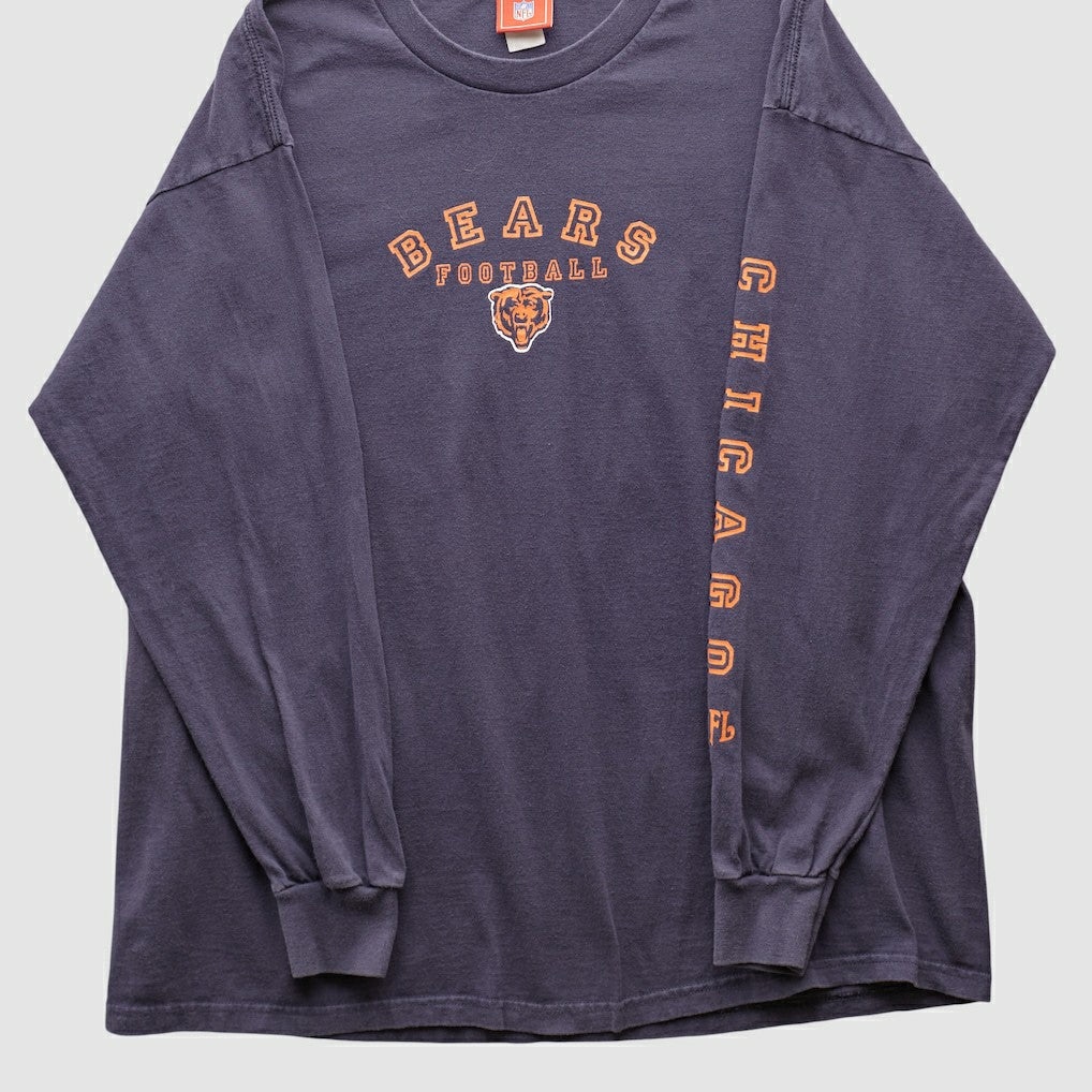 Chicago Bears NFL 2000s Long Sleeve T-shirt Navy Vintage