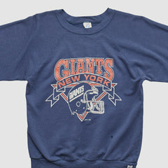 New York Giants Logo Athletic 90s Pullover Sweatshirt Navy Vintage