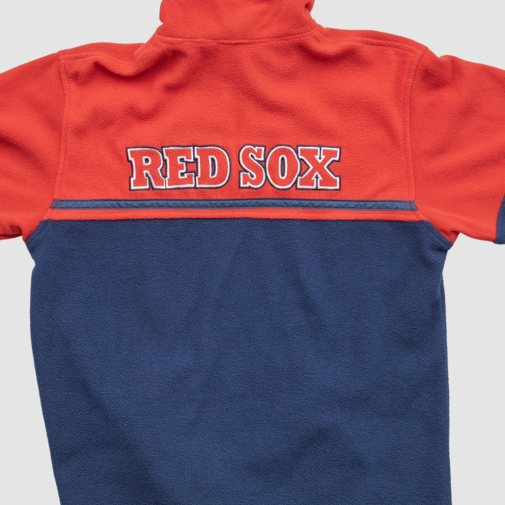 Boston Red Sox MLB 2000s 1/4 Zip Sweatshirt - Red - S by Fanatics Real Vintage Sweatshirts
