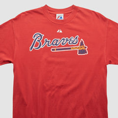 Atlanta Braves Majestic 2010 T-shirt - Red - L by Fanatics Real Vintage T-shirts