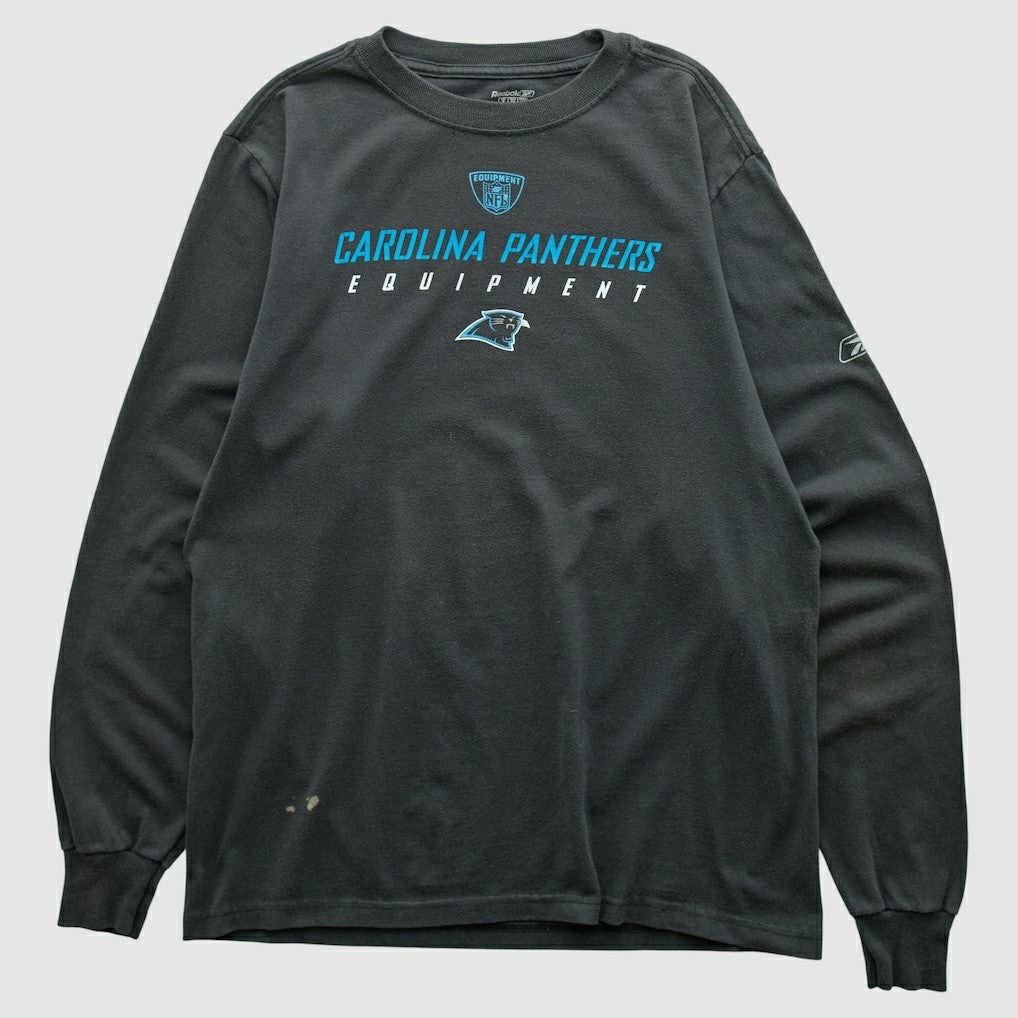 Carolina Panthers Reebok 2000s Long Sleeve T-shirt Black Vintage