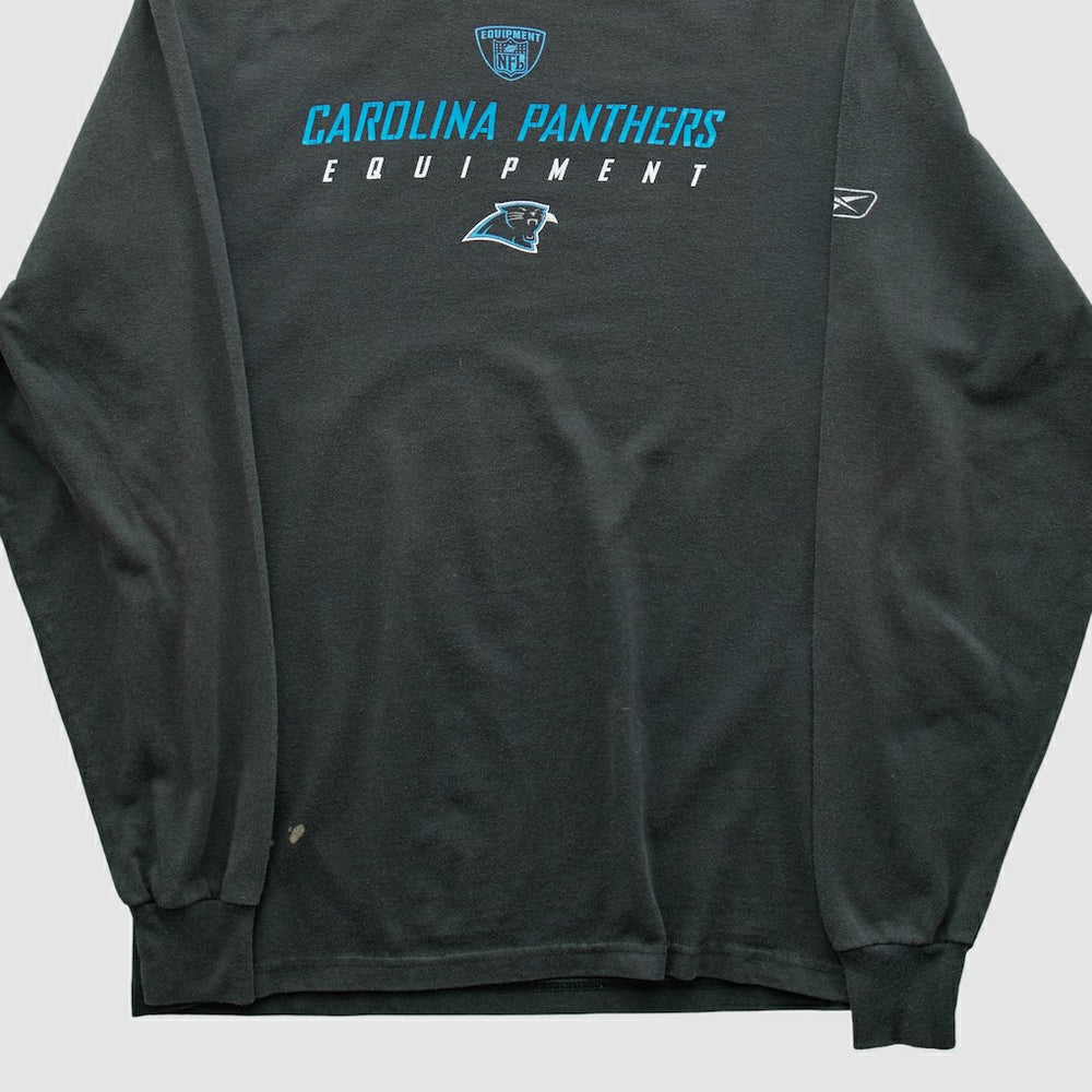 Carolina Panthers Reebok 2000s Long Sleeve T-shirt Black Vintage