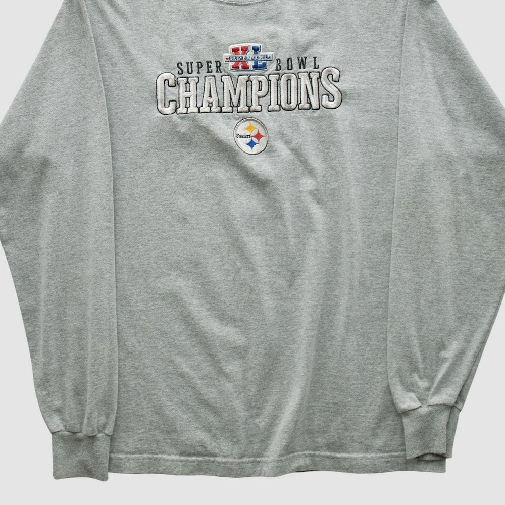 Pittsburgh Steelers Reebok 2006 Long Sleeve T-shirt Gray Vintage