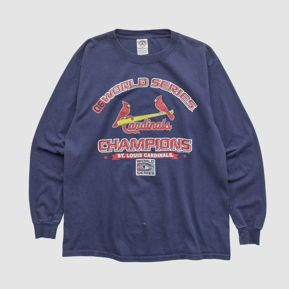 St. Louis Cardinals Delta 2006 Long Sleeve T-shirt - Navy - M by Fanatics Real Vintage T-shirts