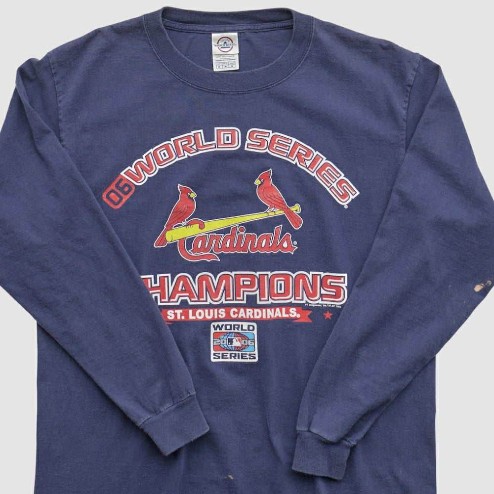 St. Louis Cardinals Delta 2006 Long Sleeve T-shirt - Navy - M by Fanatics Real Vintage T-shirts