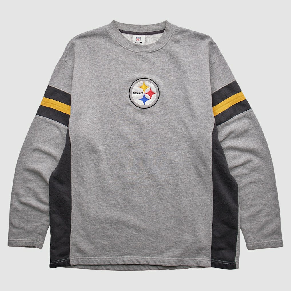 Pittsburgh Steelers NFL 2010s Pullover Sweatshirt Heather Gray Vintage