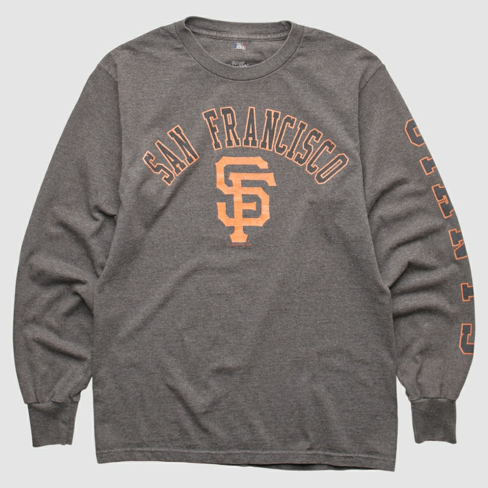 San Francisco Giants MLB 2000s Long Sleeve T-shirt - Dark Heather Gray - S by Fanatics Real Vintage T-shirts