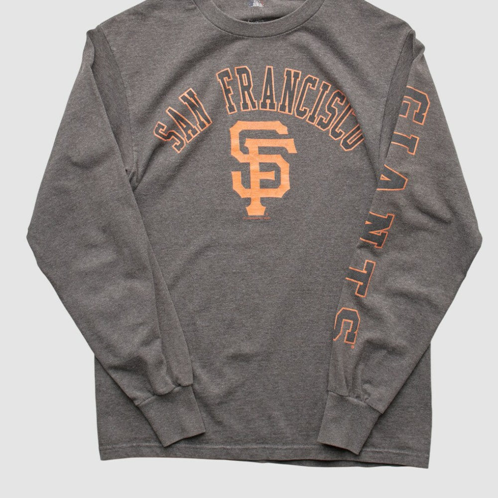 San Francisco Giants MLB 2000s Long Sleeve T-shirt - Dark Heather Gray - S by Fanatics Real Vintage T-shirts