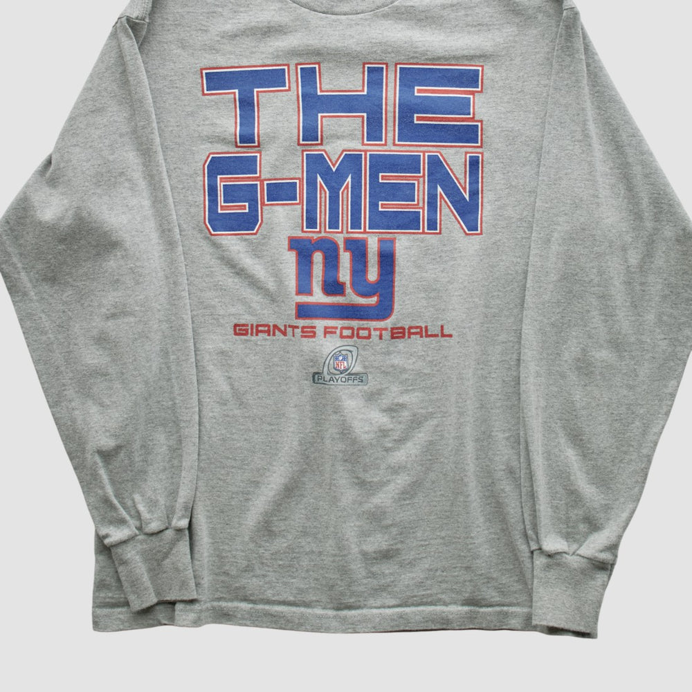 New York Giants NFL 2010s Long Sleeve T-shirt Heather Gray Vintage