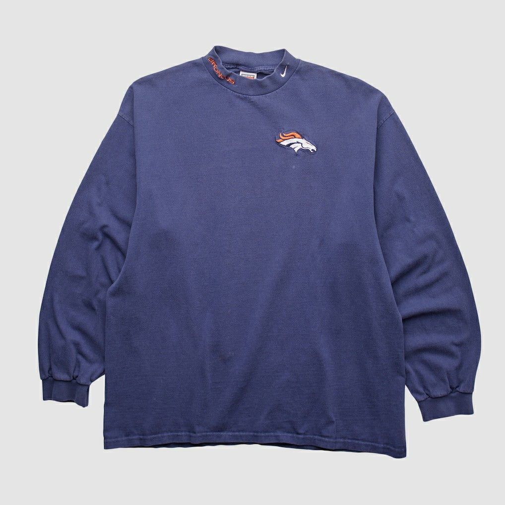 Denver Broncos 90s Pullover Sweatshirt Navy Vintage