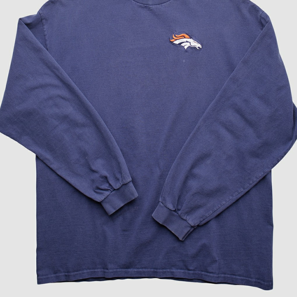 Denver Broncos 90s Pullover Sweatshirt Navy Vintage