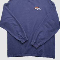 Denver Broncos 90s Pullover Sweatshirt Navy Vintage